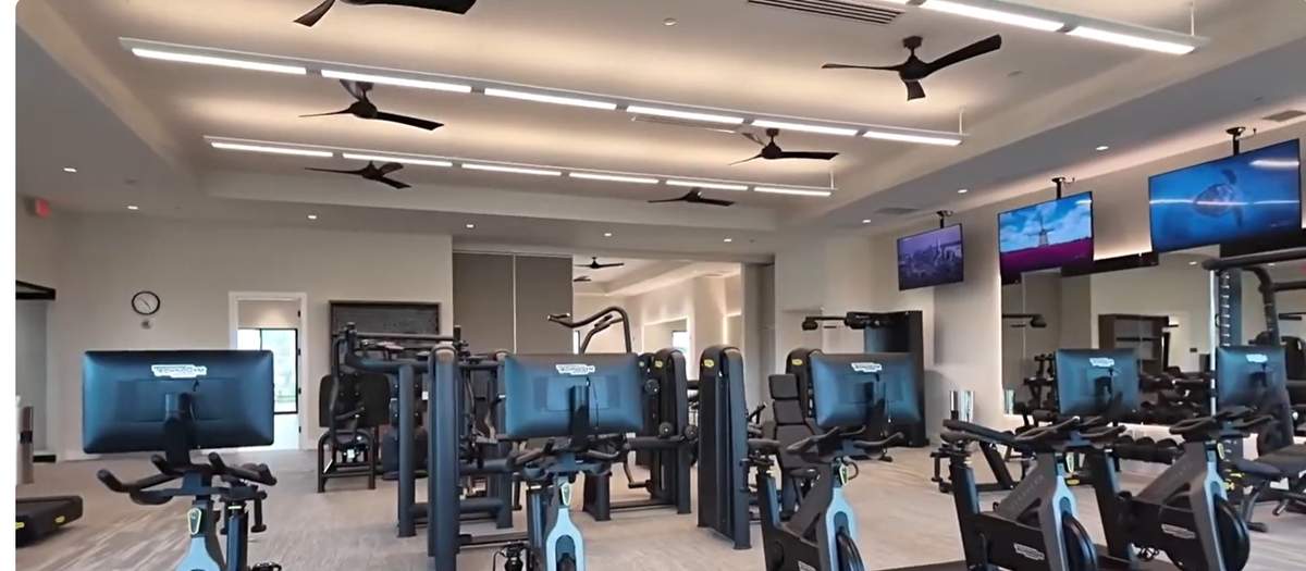 Fitness center at Esplanade at Kingston, real photo