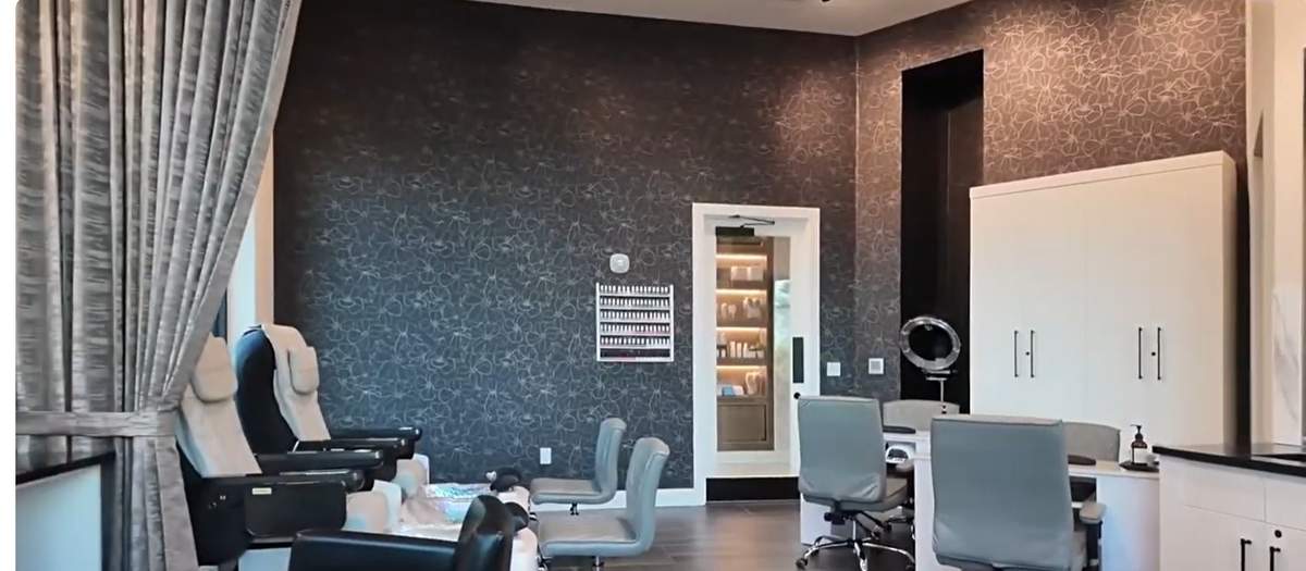 Nail and pedicure salon inside The Spa at Esplanade at Kingston, real photo