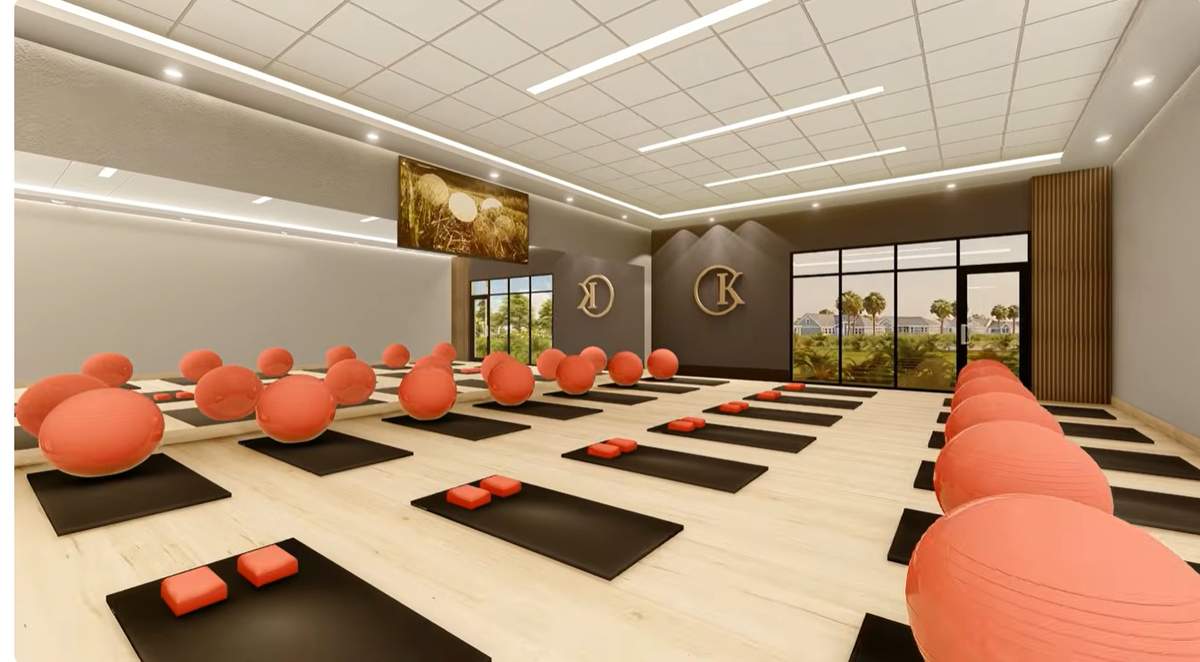 Yoga and group fitness studio at Kingston South