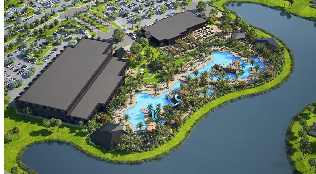 The resort pool lagoon at Kingston South