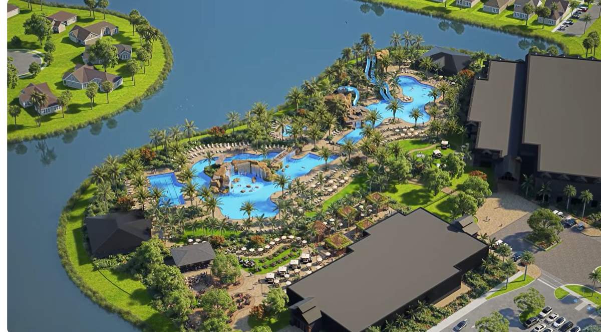 Another view of the resort pool lagoon
