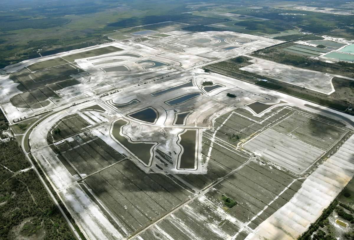 Aerial view of Kingston's 750+ acre master plan during land development