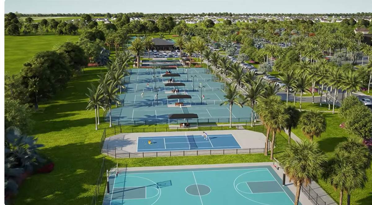 Outdoor pickleball courts at Kingston South
